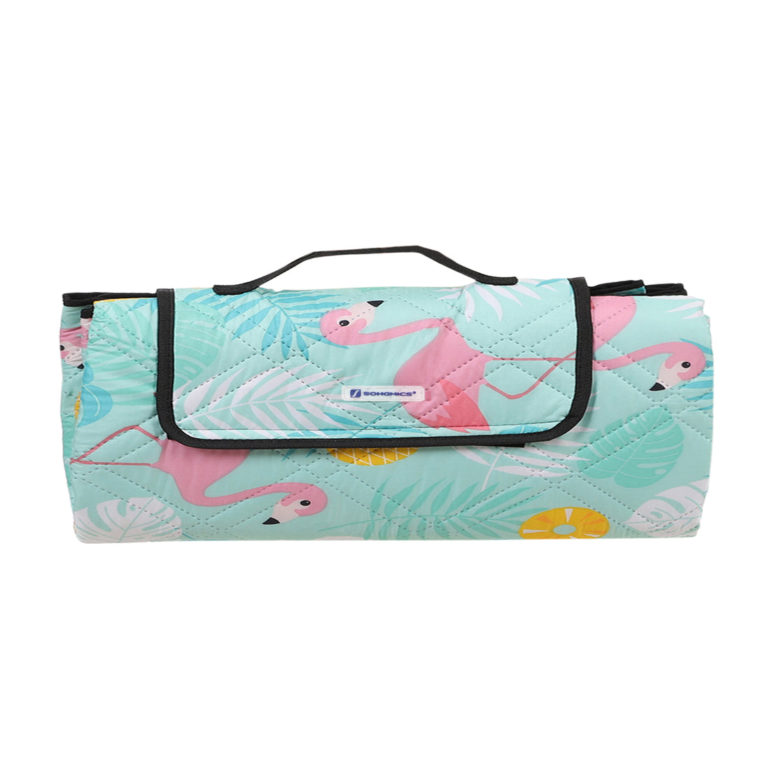 Patura de picnic, 200 x 200 cm, model flamingo