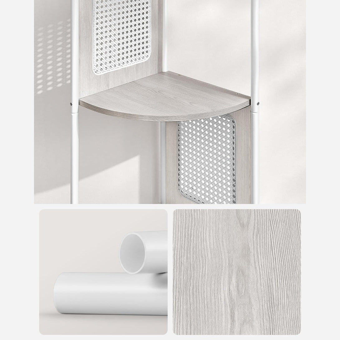 Polita cu 5 niveluri , structura metalica , Bej