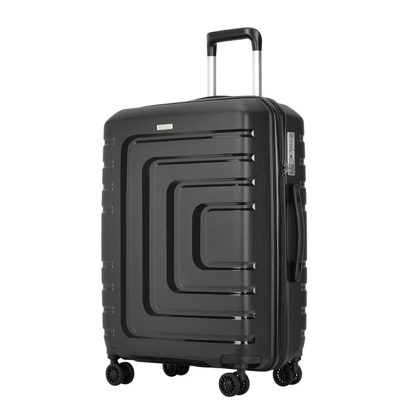 Valiză Bontour "Charm" cu 4 roți și lacăt TSA 67x44x25 cm, mărimea M, negru
