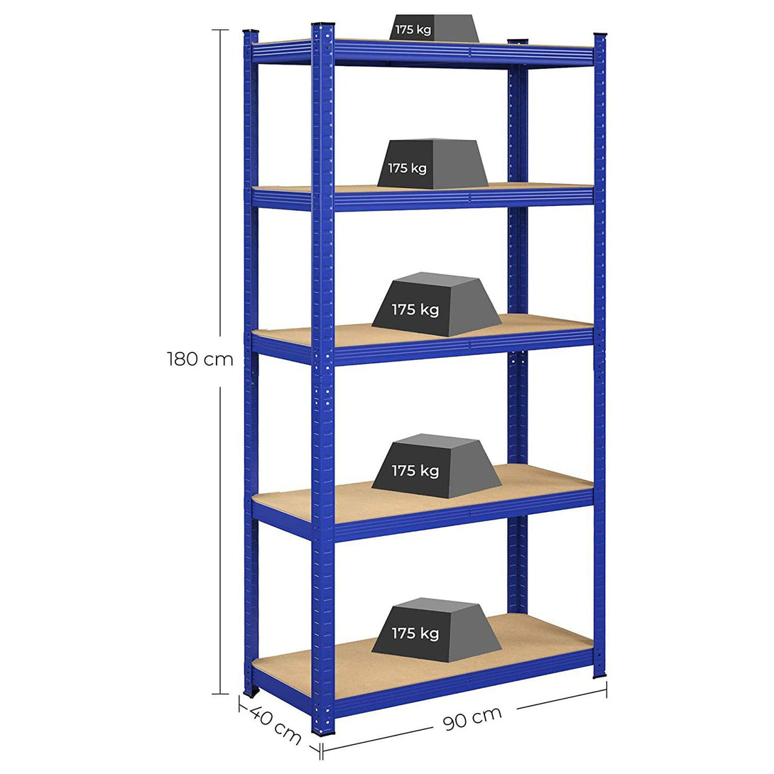 Raft Fem, raft de depozitare pentru sarcini grele, 180 x 90 x 40 cm, poate fi încărcat până la 875 kg