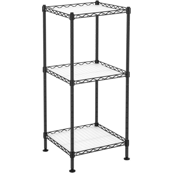 Raft de bucatarie in picioare, raft de depozitare pe 3 niveluri, sistem de rafturi metalice, 30x30x73 cm, negru