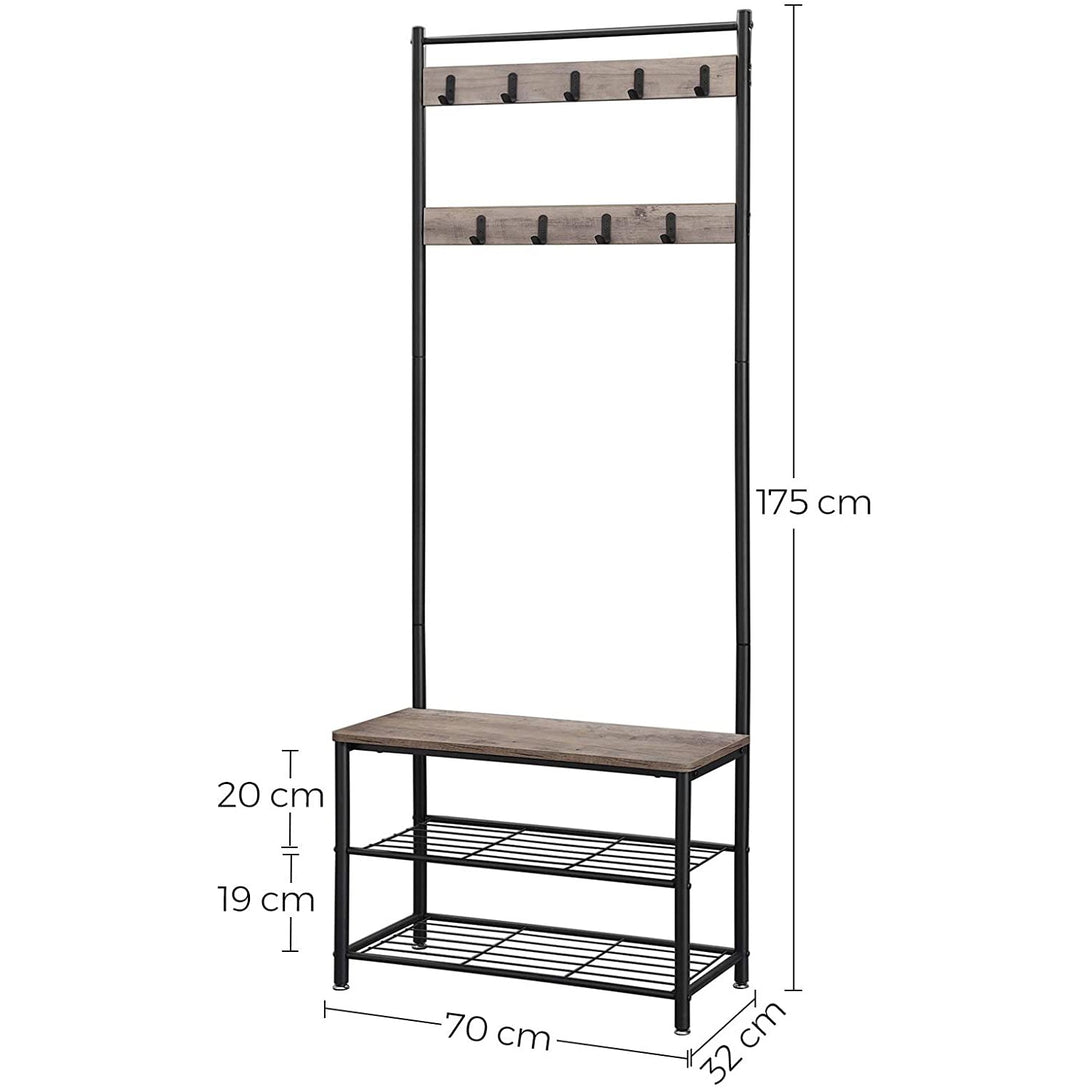 Raft pentru haine, pantofi cu sezut, inaltime 175 cm