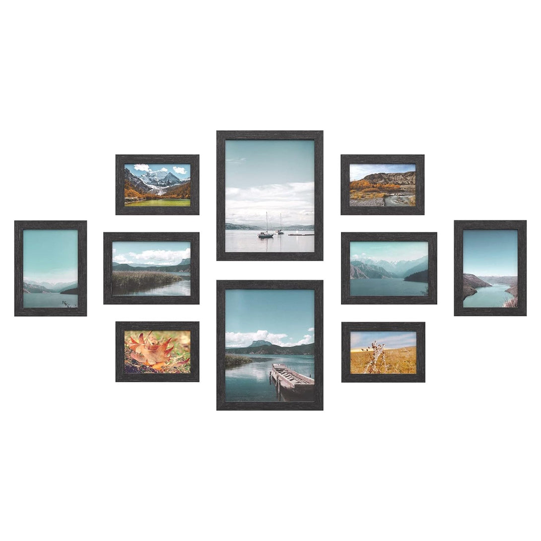 Ramă pentru fotografii, set de 10 rame pentru fotografii, negru
