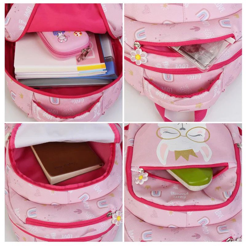 Rucsac pentru copii PLAY cu model alpaca , roz | BONTOUR