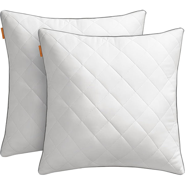 SONGMICS HOME Set de 2 perne de pat, utilizare iarnă-vară, 60 x 60 cm, alb