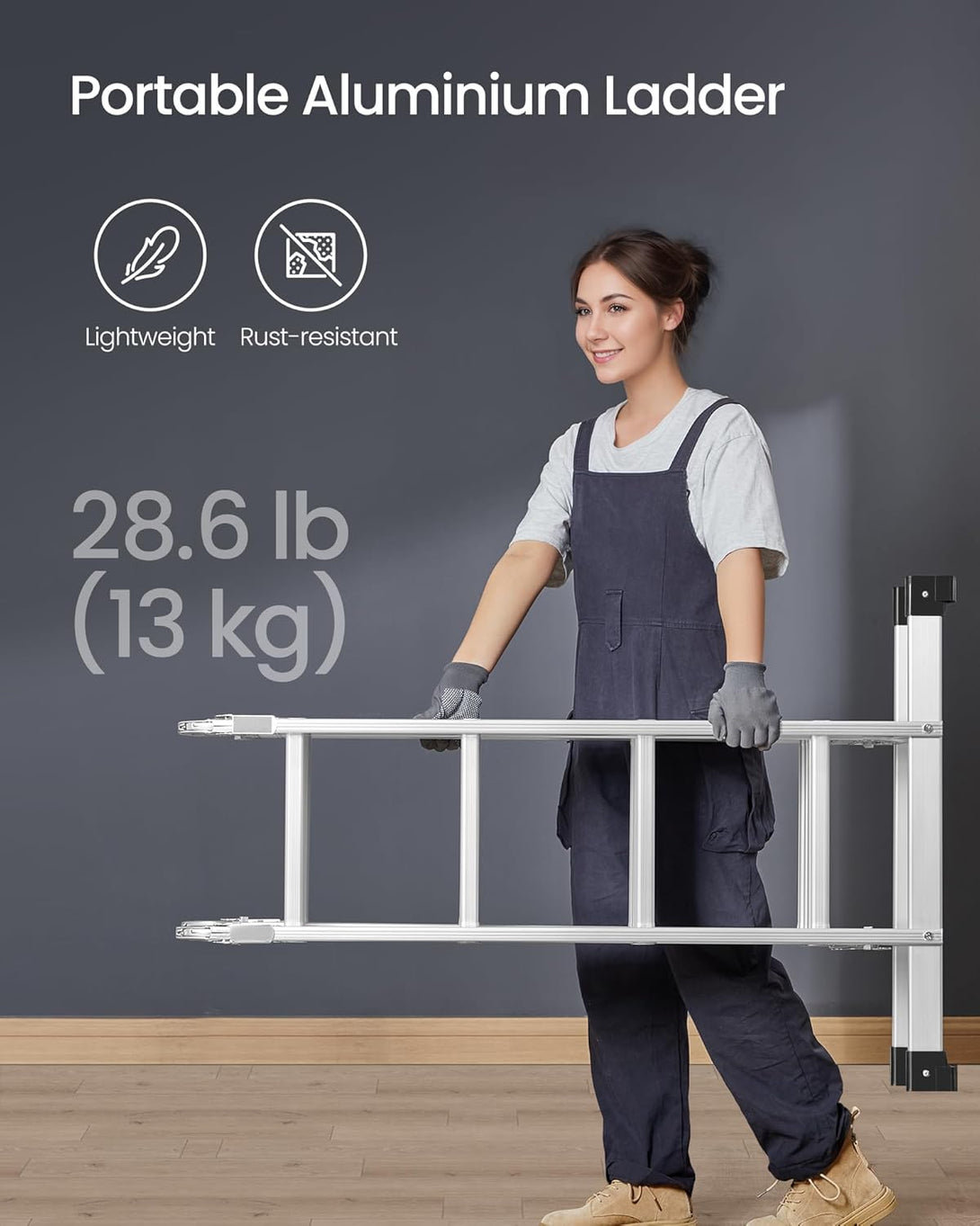 Scara multifunctionala , 4x4 trepte , 150 kg max , argintiu