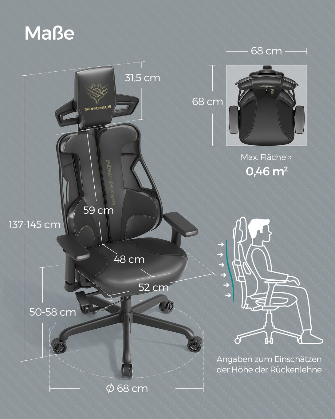 Scaun cu inaltime reglabila, scaun de birou cu efect carbon, negru