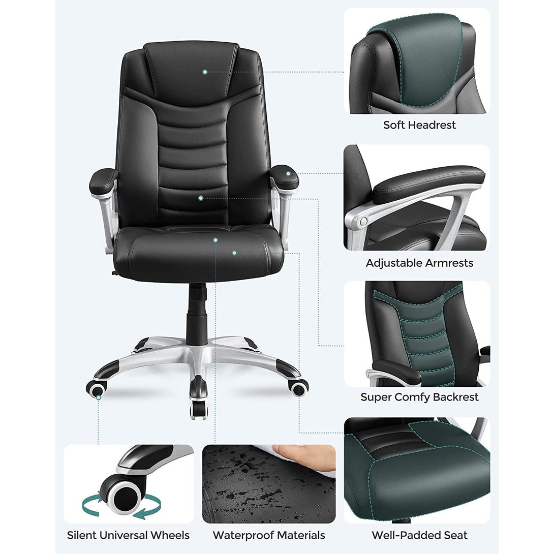 Scaun de birou ergonomic, scaun pivotant cu inaltime reglabila