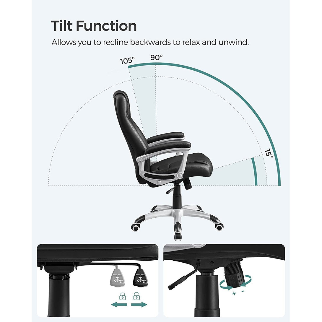 Scaun de birou ergonomic, scaun pivotant cu inaltime reglabila