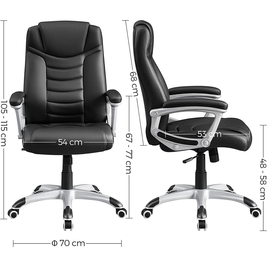 Scaun de birou ergonomic, scaun pivotant cu inaltime reglabila