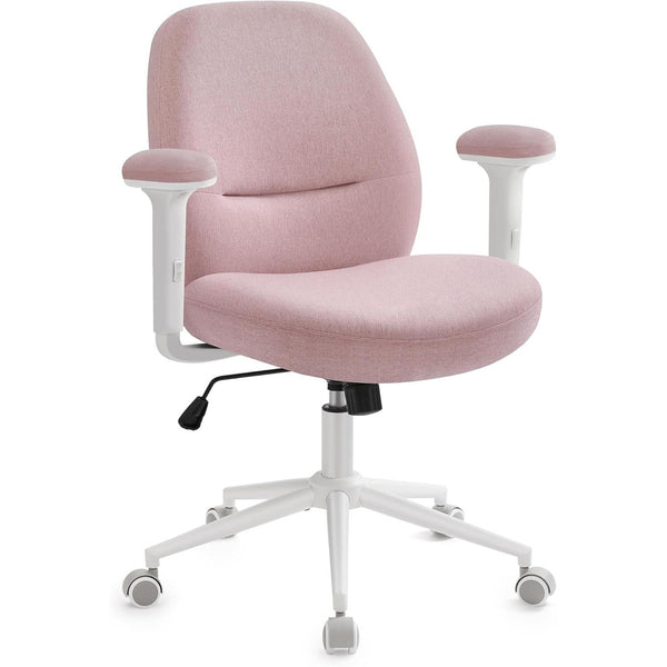 Scaun de birou , machiaj , pivotant , inaltime reglabila , roz pastel