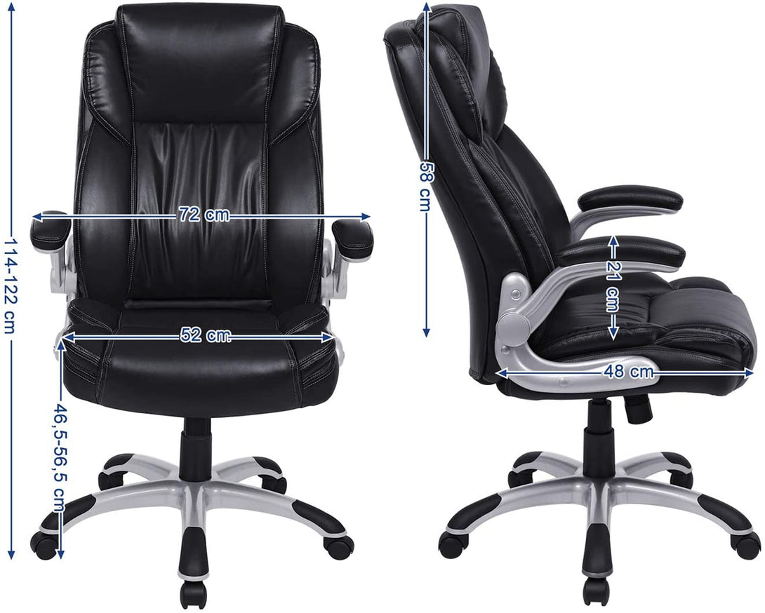 Scaun de birou premium, scaun director, negru