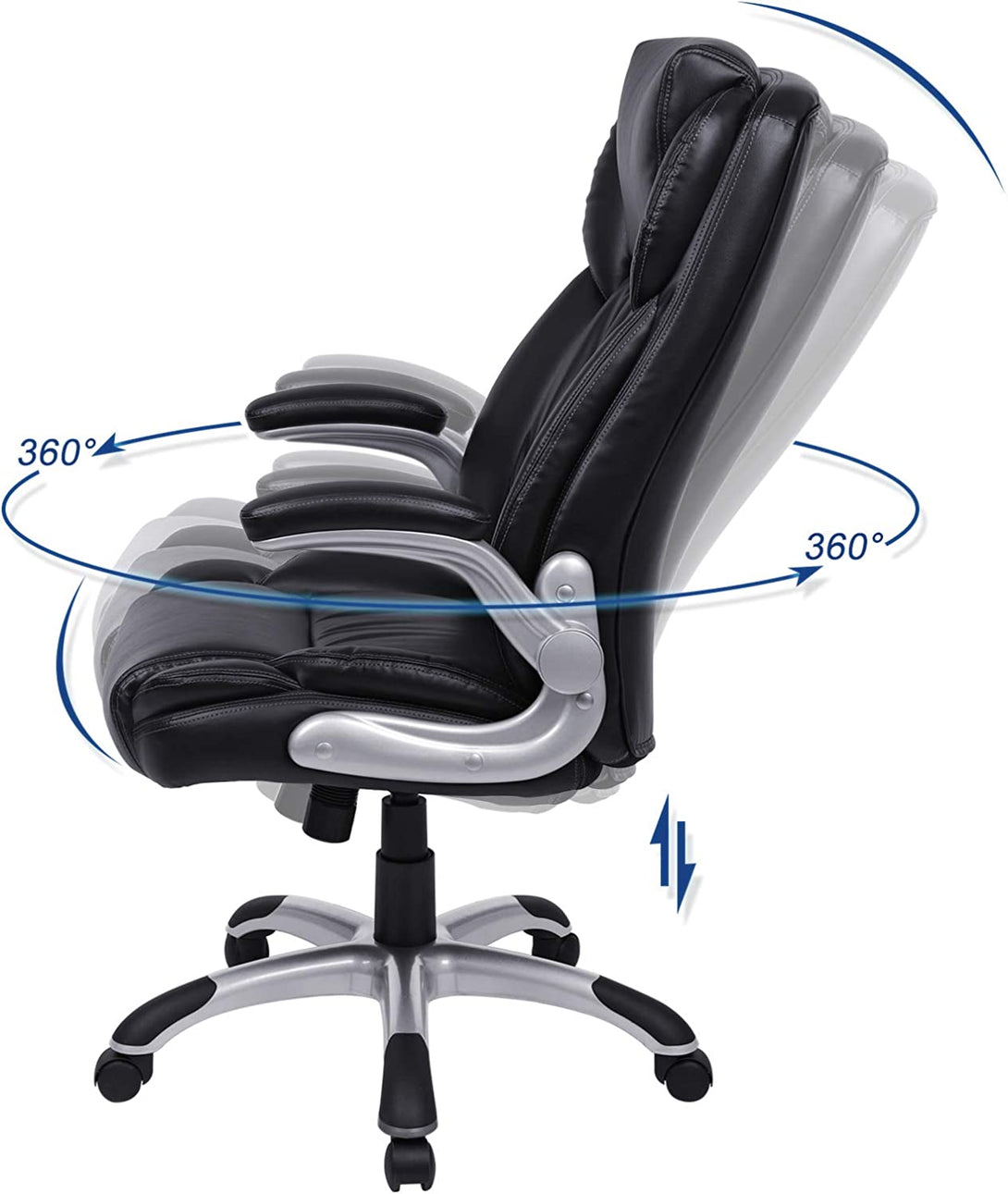 Scaun de birou premium, scaun director, negru