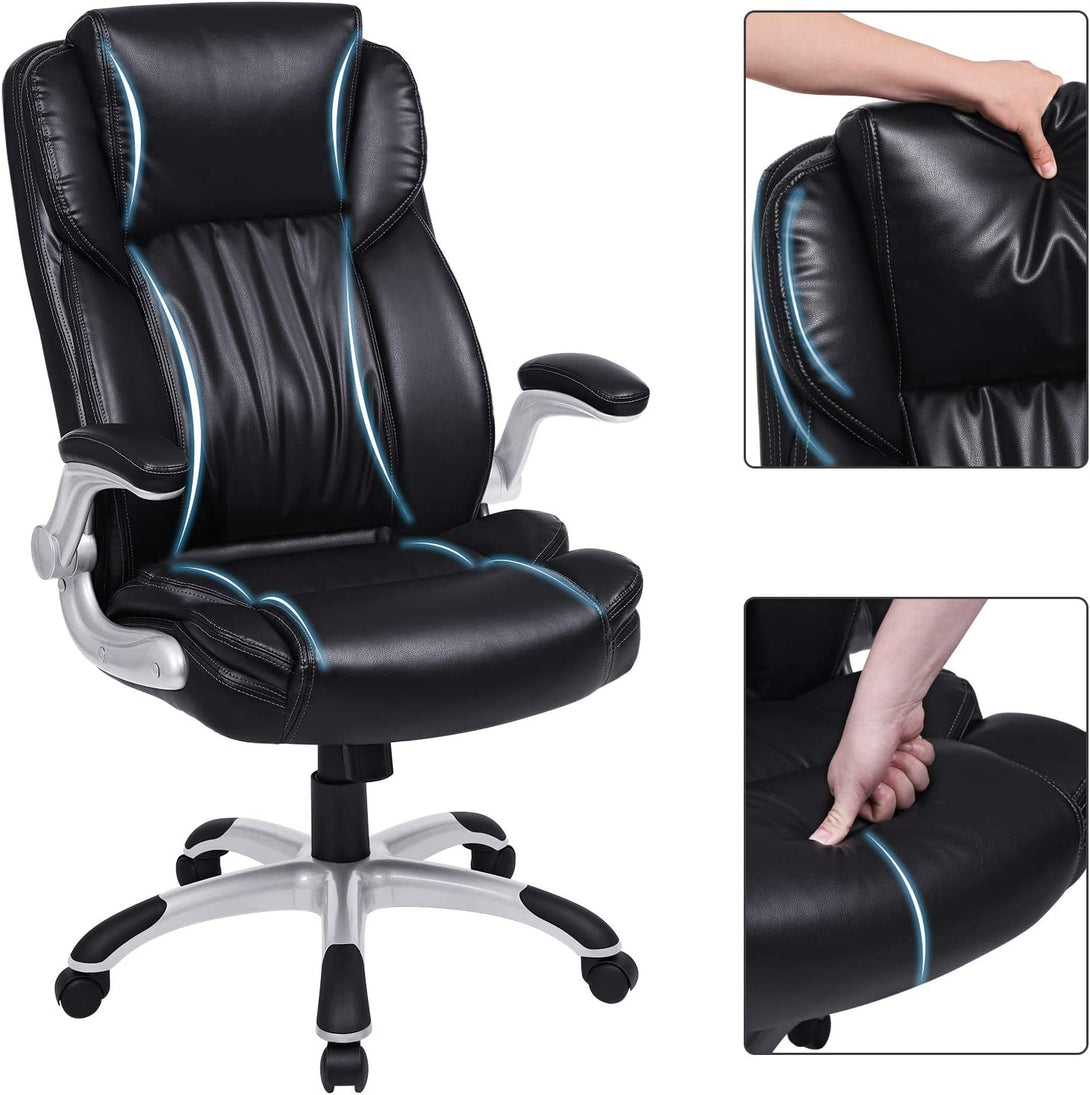 Scaun de birou premium, scaun director, negru