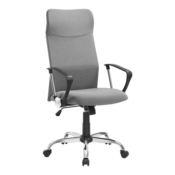 Scaun de birou , scaun ergonomic, căptușit, gri