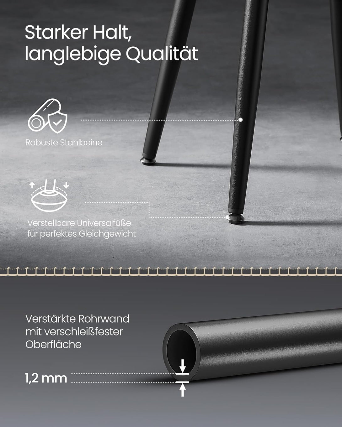 Scaun de bucatarie tapitat , modern , negru