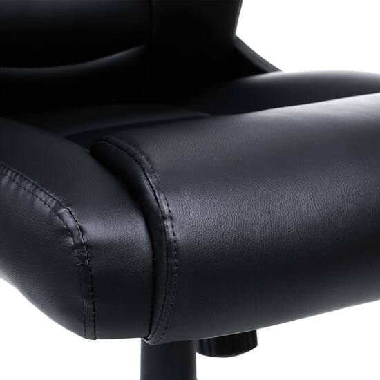 Scaun pivotant ergonomic, scaun de birou cu brate rabatabile, negru