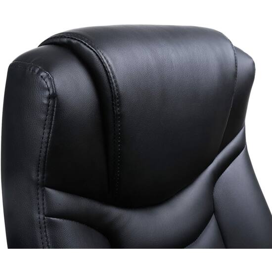Scaun pivotant ergonomic, scaun de birou cu brate rabatabile, negru