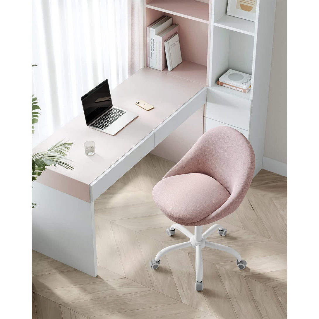 Scaun pivotant inaltime reglabilă , roz pastel
