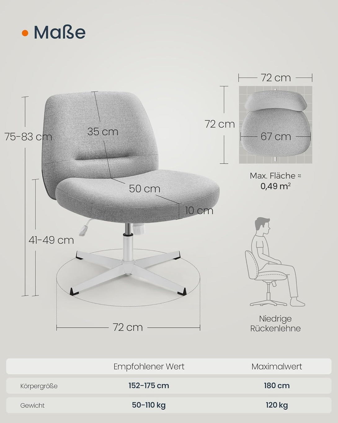 Scaun pivotant , modern , reglabil pe inatltime , gri
