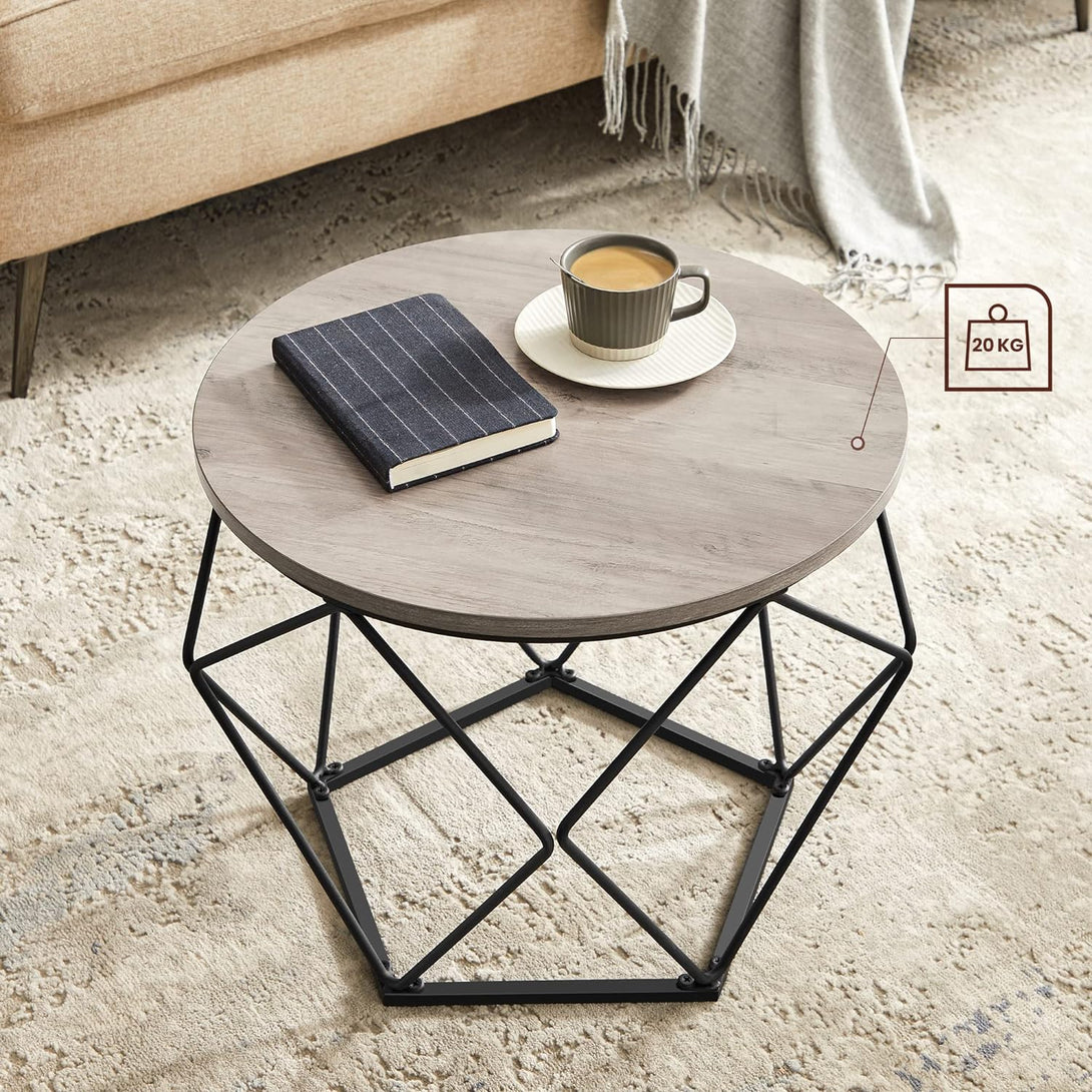 Set 2 masute de cafea , cu blat detasabil , gri-negru