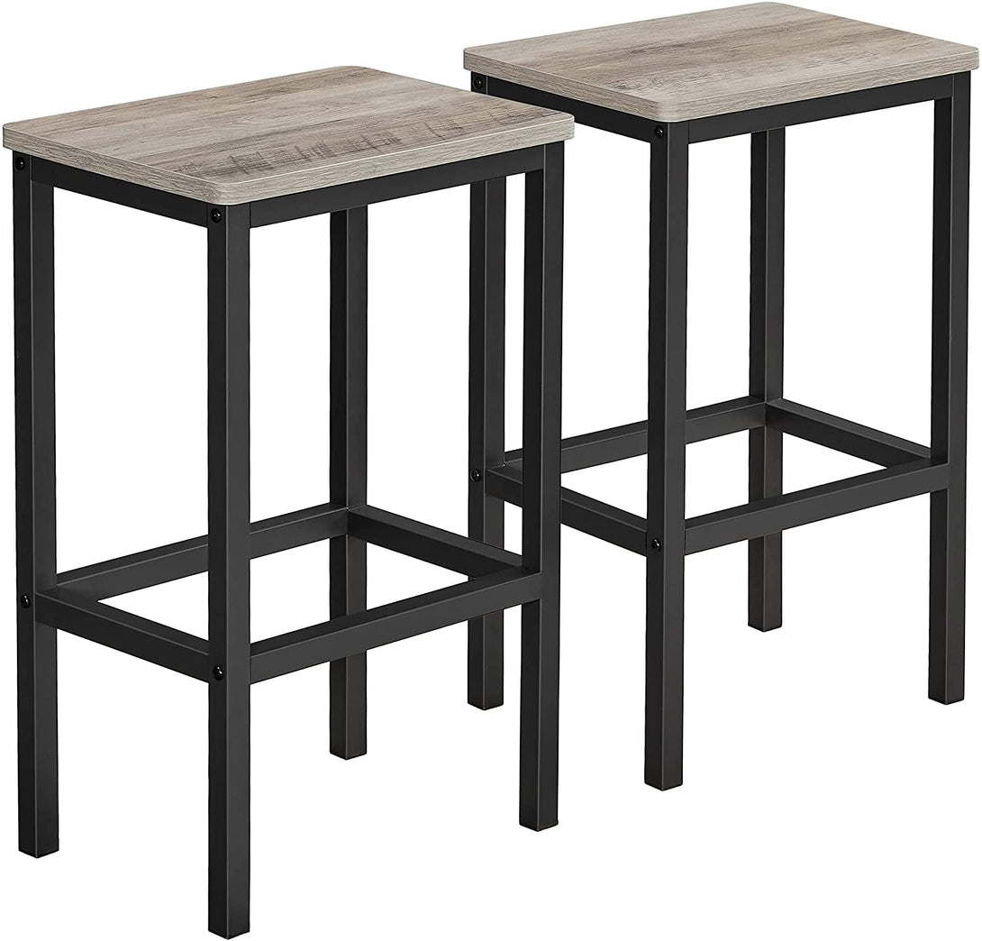 Set 2 scaune de bar Scaune de bucatarie 40 x 65 x 30 cm, gri-negru