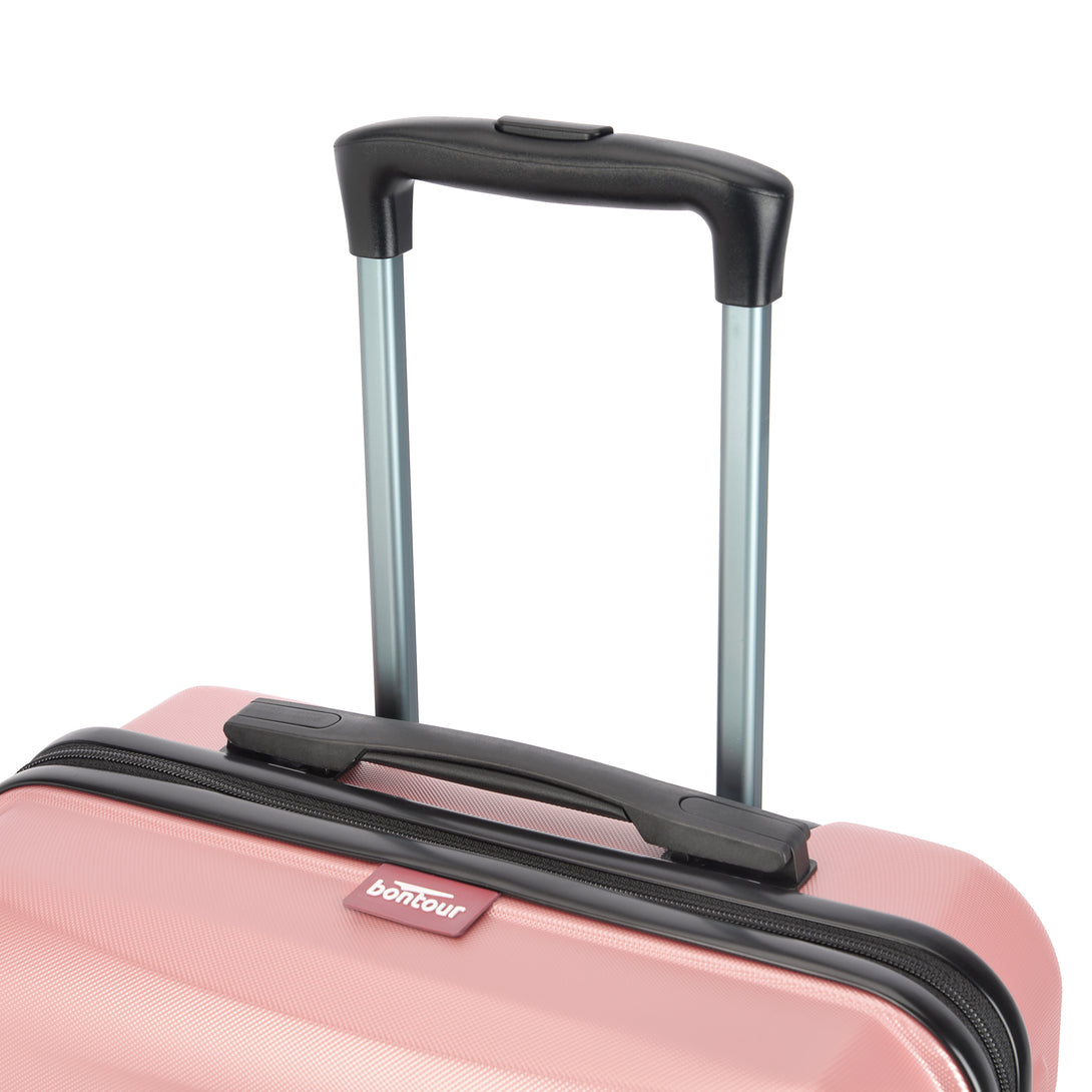 Set de 3 valiză BONTOUR „Wave”, valiză cu roți duble, Rose Gold