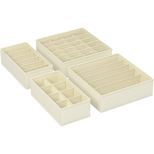 Set de 4 organizatoare pentru lenjerie , bej