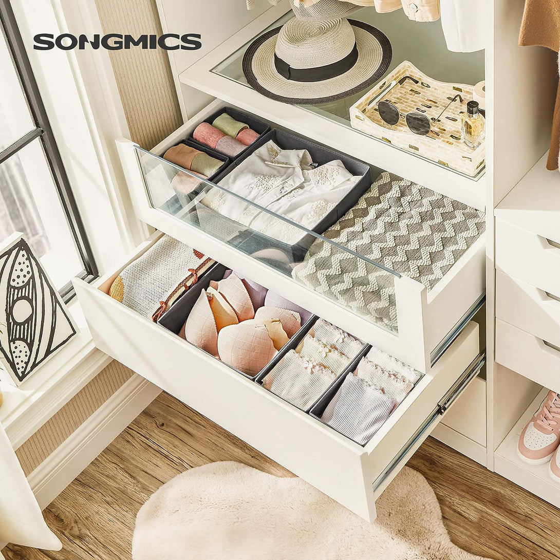 Set de 6 sertare organizatoare, gri