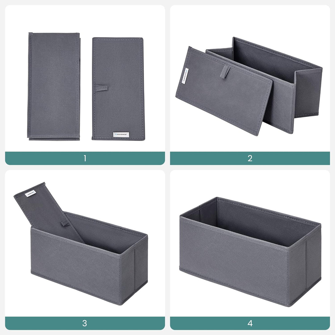 Set de 6 sertare organizatoare, gri
