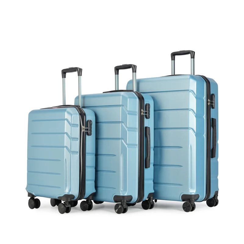 Set de valize BONTOUR „Spinner” cu 4 roți, iceblue