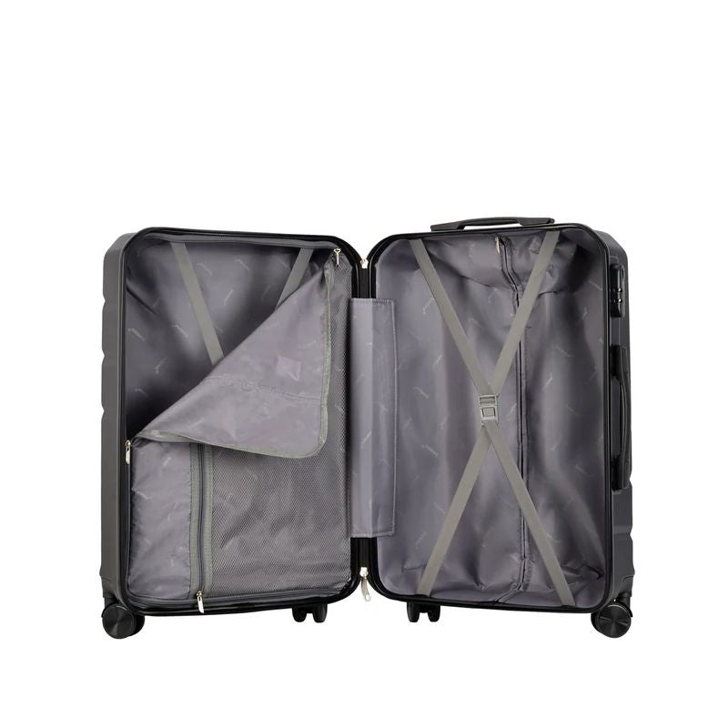 Set de valize BONTOUR „Spinner” cu 4 roți, negru
