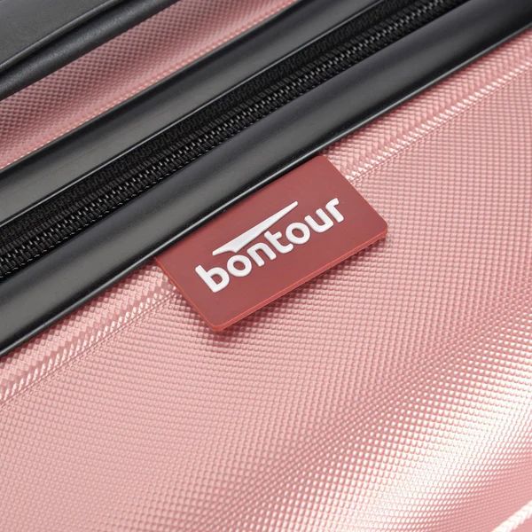 Set de valize BONTOUR „Spinner” cu 4 roți, rosegold