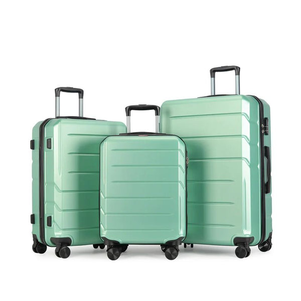 Set de valize BONTOUR „Spinner” cu 4 roți, verde prafuit