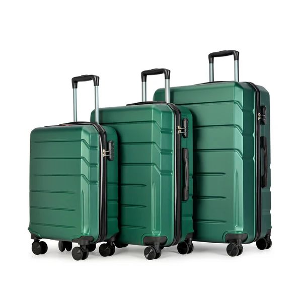 Set de valize BONTOUR „Spinner” cu 4 roți, verde