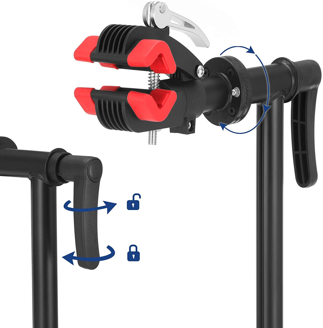 Stand reparatie biciclete, 95 x 97-157 x 81 cm, rosu si negru