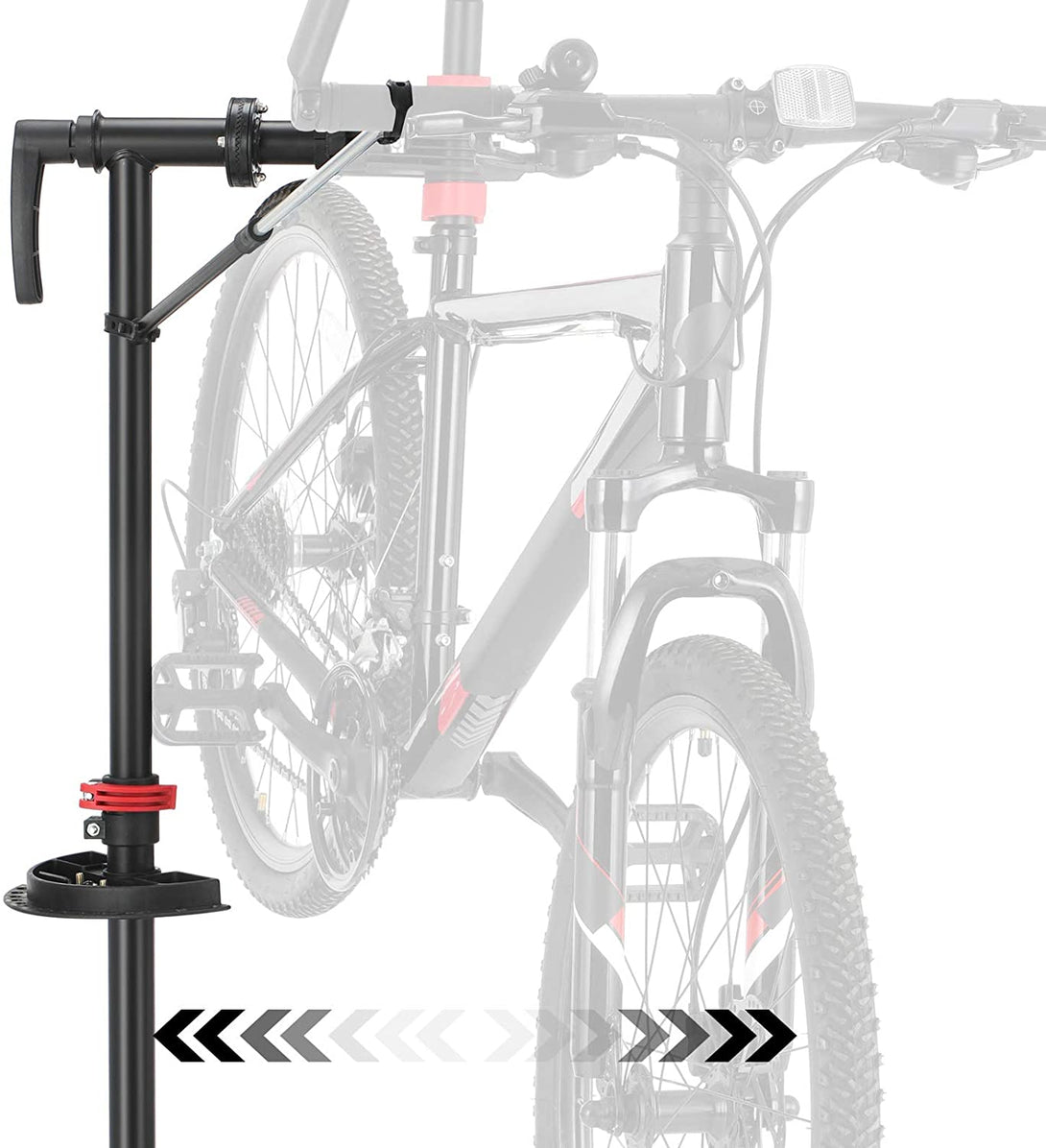 Stand reparatie biciclete, 95 x 97-157 x 81 cm, rosu si negru