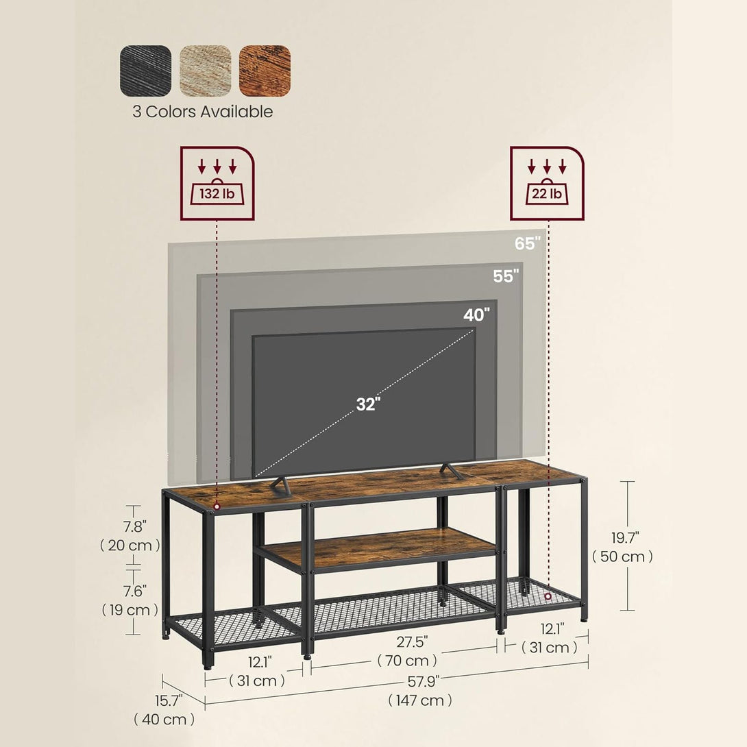 Suport TV cu raft de depozitare deschis 147 x 50 x 40 cm