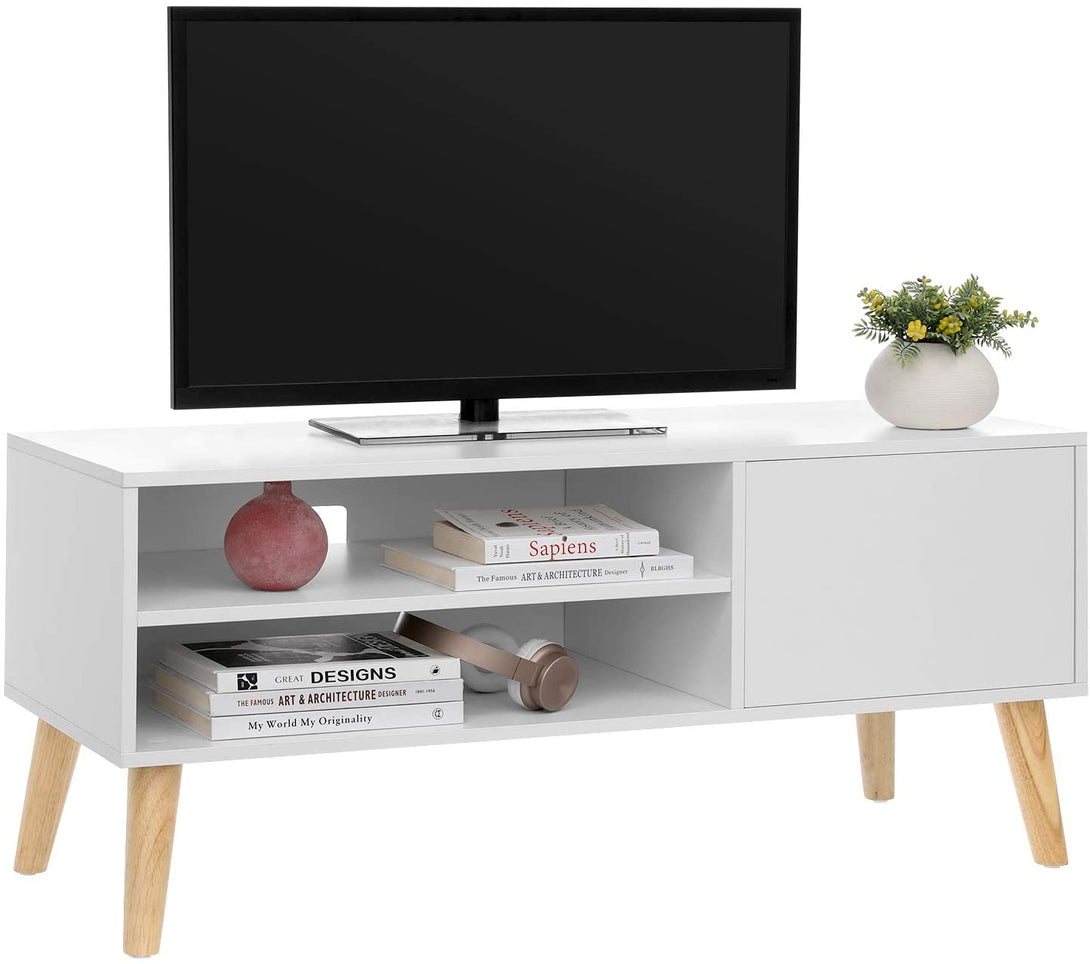 Suport TV scandinav 110 x 40 x 49,5 cm alb
