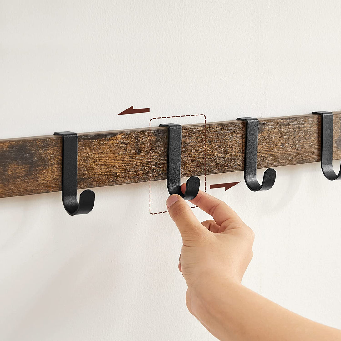 Suport de perete cu raft, 65 x 42 x 30 cm, maro rustic