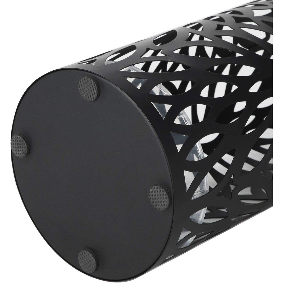 Suport de umbrelă modern din metal cu tavă detașabilă pentru picurare, negru
