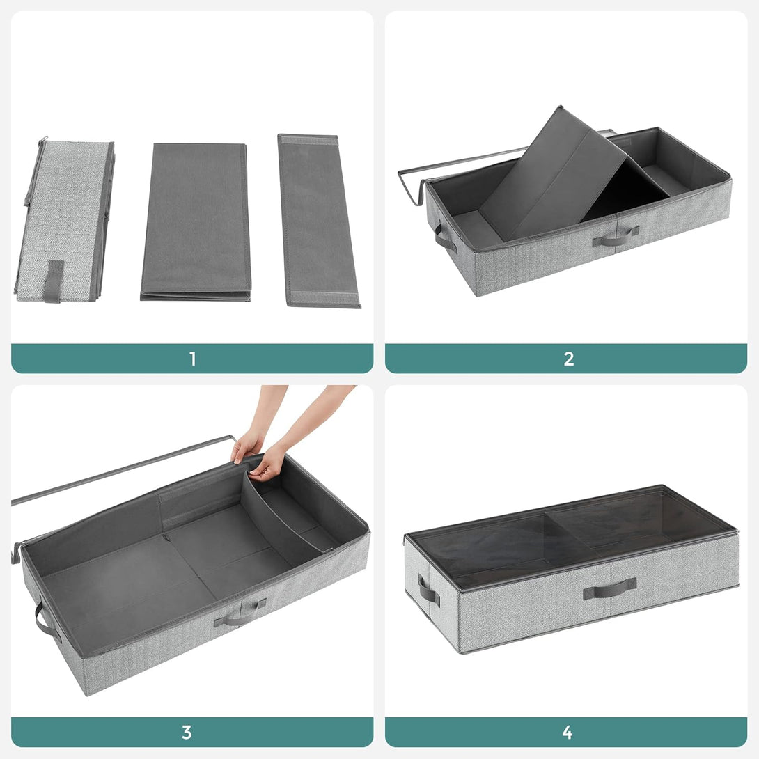 Suport lenjerie de pat 2 buc , 82x40x15 cm gri
