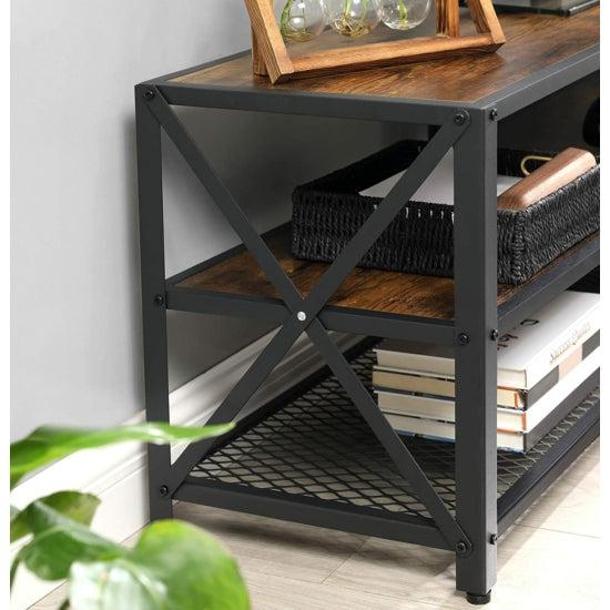 Suport pentru TV , mobilier living , rustic maro-negru | Vasagle