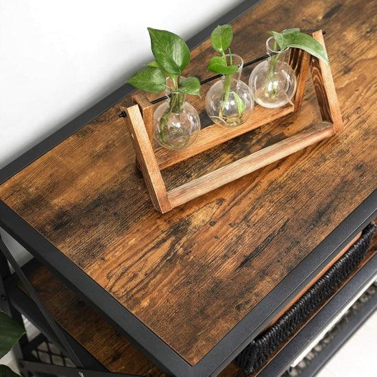 Suport pentru TV , mobilier living , rustic maro-negru | Vasagle