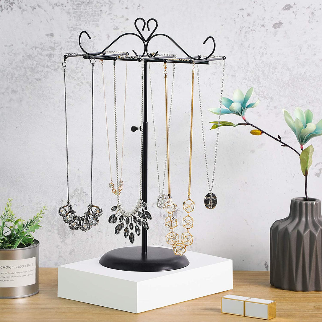 Suport pentru bijuterii, Suport pentru bijuterii din metal, 20,5 x (28-45) x 14 cm