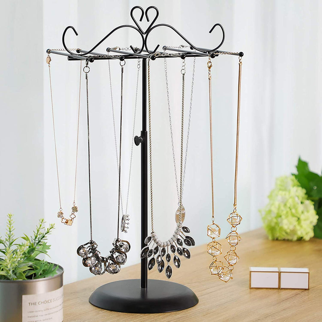 Suport pentru bijuterii, Suport pentru bijuterii din metal, 20,5 x (28-45) x 14 cm