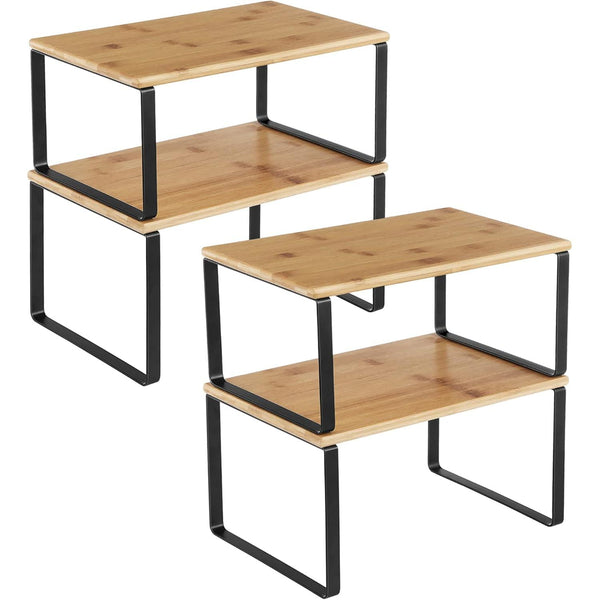 Suport pentru condimente , set de 4 , extesinbil , cadru metaloc , negru-bej