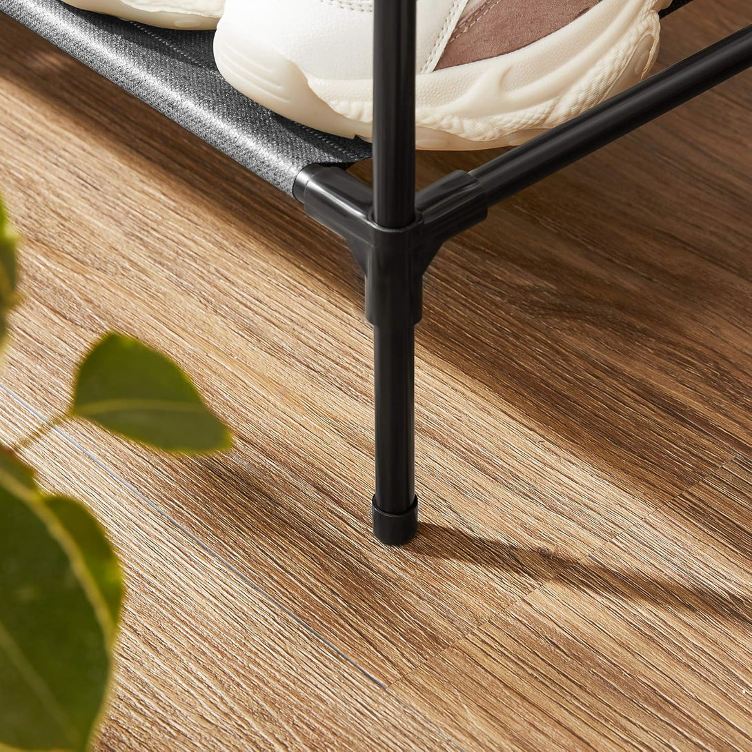 Suport pentru pantofi cu 4 rafturi - Set de 2, 45 x 28 x 80 cm, negru