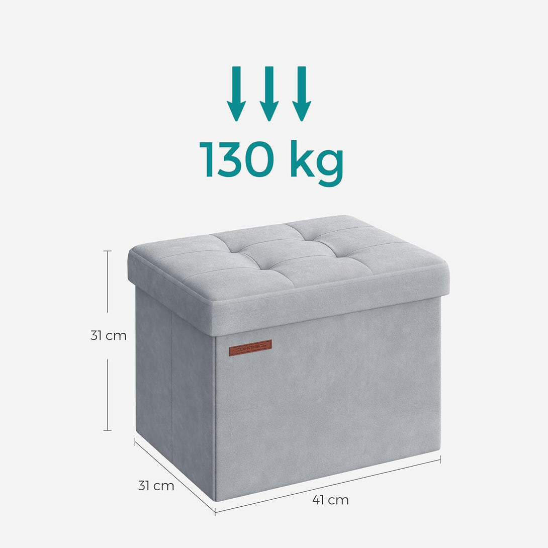 Taburet pliabil cu capac , gri , 31x41x31cm
