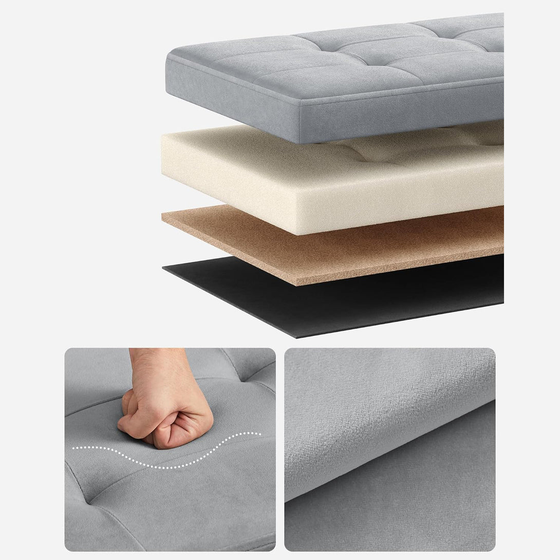 Taburet pliabil cu capac , gri , 31x41x31cm